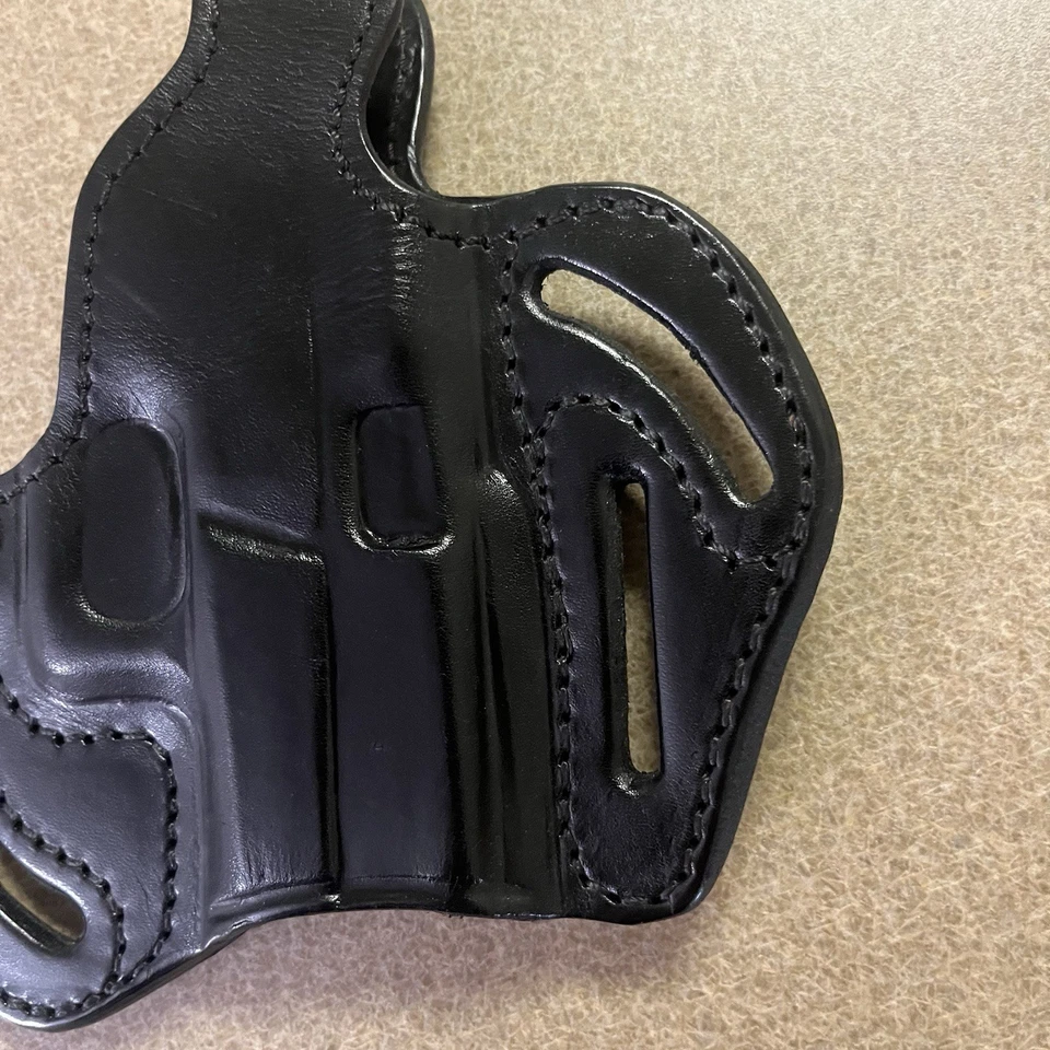 TAGUA Leather Premium Right Hand 3 Slot Belt Holster GLOCK? 2 Slot Thumb Break - Image 2 of 4
