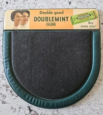 Wrigley's Doublemint Chewing Gum Countertop Change Mat "Double Good Doublemint."