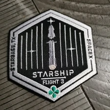 SPACEX -STARSHIP TEST FLIGHT- 3 SUPER HEAVY- Mission Authentic Employee PATCH