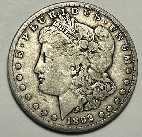 1892 S MORGAN DOLLAR FINE