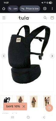 Tula Lite Compact Baby Carrier, Brand New In Box! Color:Black