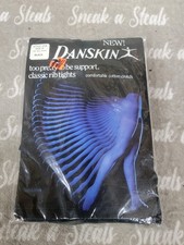 Vintage Danskin Too Pretty To Be Support Classic Rib Tights Size D