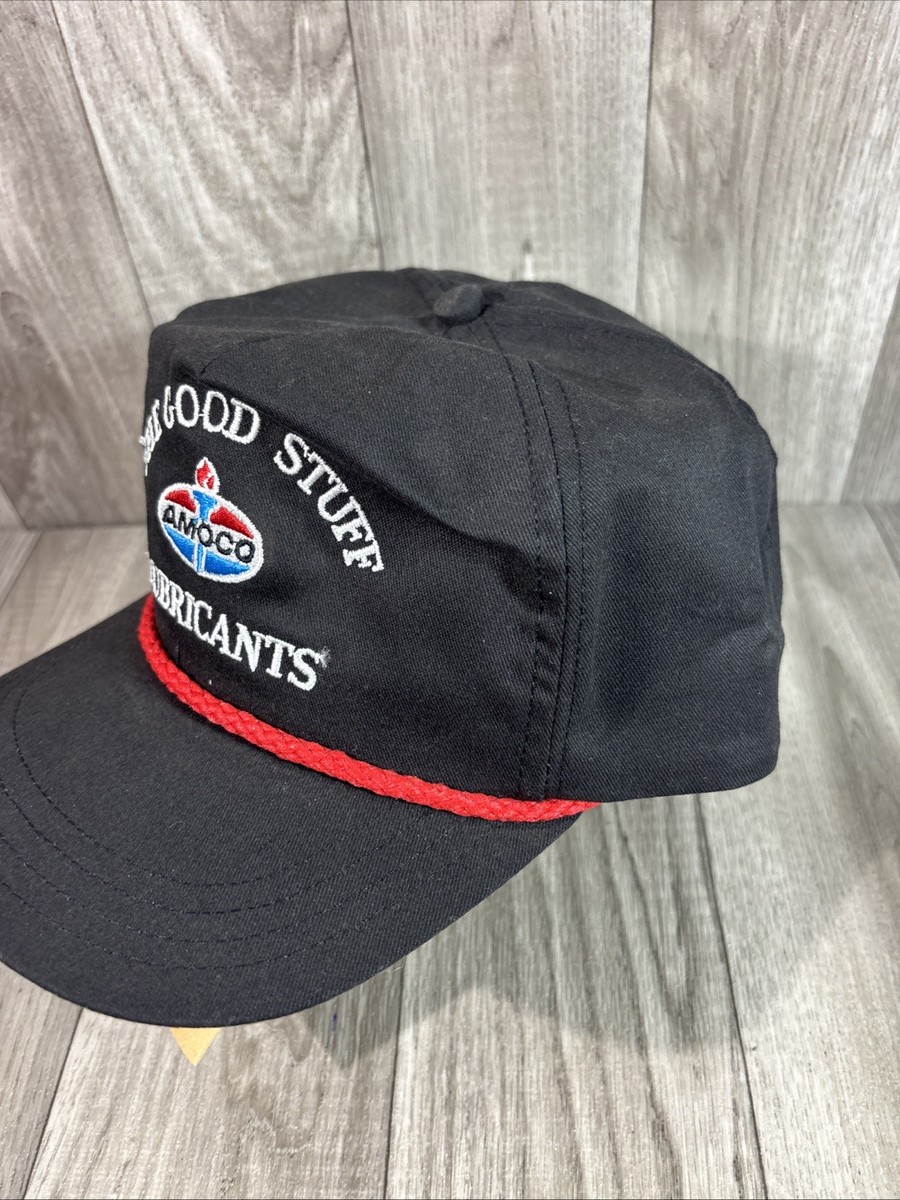 Vintage Amoco The Good Stuff Motor Oil Lubricants Hat Cap Snap Back Trucker Mens View 2