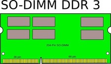 RAM DDR3 PC3-10600 (1333MHz), 2 GB, SO-DIMM (204 Pin - Notebook) - Kingstone