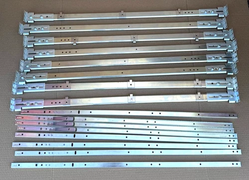 4 Pairs (totally 16pcs) Brocade 6520 Switch Slide Rack Mount 1U and 2U Rails