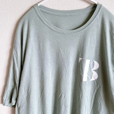 T-shirt imprimé col rond manches courtes 2XL coton vert vacances... - Photo 1/4