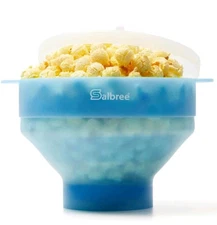 The Original Salbree Collapsible Silicone Microwave Popcorn Popper Maker - Blue