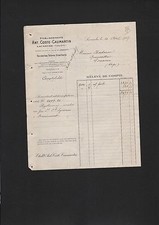 LACANCHE, fattura 1927, stabilimenti Ant. Coste-Caumartin