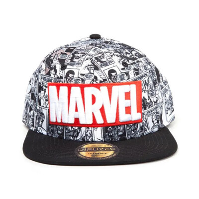 Marvel Comics Snapback Cap Classic Red White Logo Fan Merchandise Kappe Mütze
