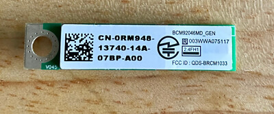 DELL BROADCOM BCM92046MD BLUETOOTH CARD RM948 0RM948 TESTED