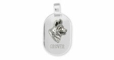 German Shepherd Personalized Pendant Jewelry Sterling Silver Handmade Dog Person