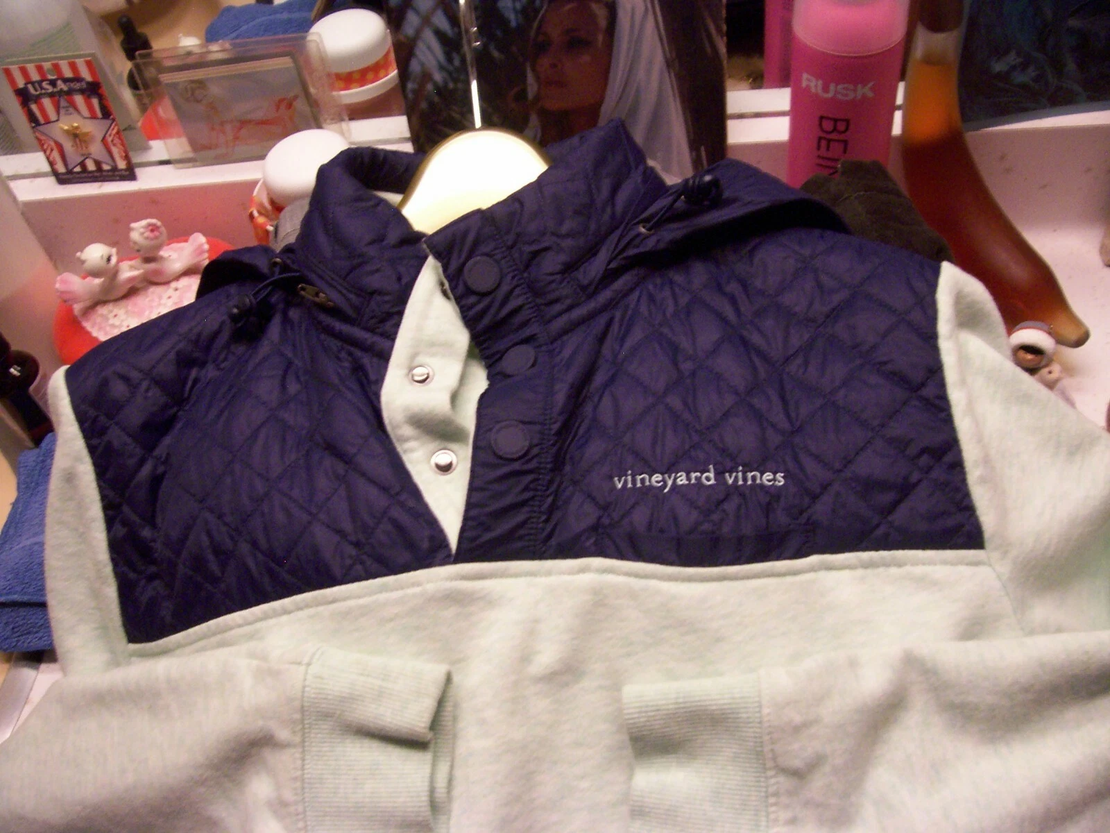 men's or women's sz S 41" Vineyard Vines "Performance" line hoodie jacket SUPERB image 1