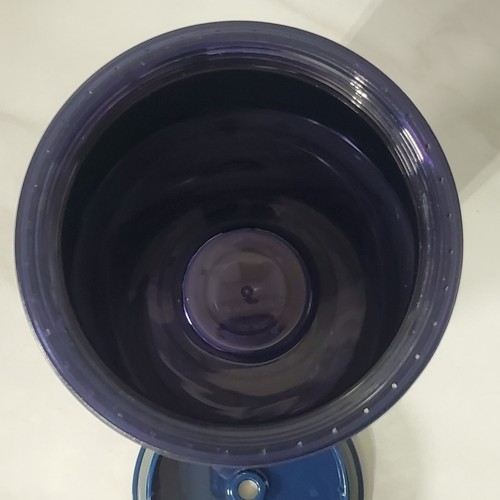 Starbuck Venti Tumbler Cups No Straws Sequin Iridescent Blue Teal Set of 2 - Picture 5 of 15