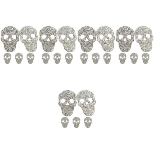  25 Pcs Coat Patches Decor for Clothes Skull Rhinestone Sewing Back Home - Picture 1 of 12