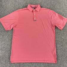 FootJoy Mens Golf Polo Short Sleeve Shirt Pink Size Large