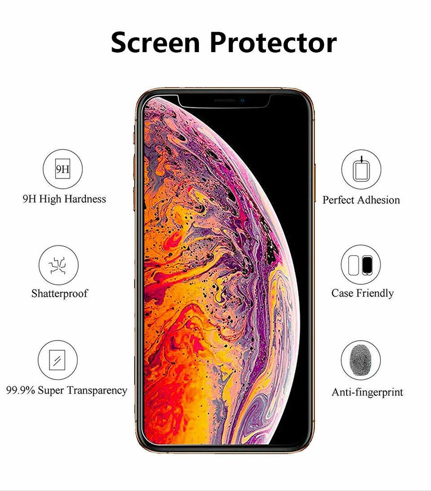 Tempered Glass Screen Protector For iPhone 17 16 15 14 13 12 11 Pro Max X XR XS - Image 3 of 4