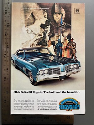 Oldmobile Delta 88 Royale Oldtimer Olds Original 1969 Vintage Advert Werbung