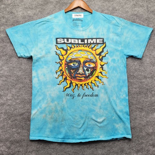 Sublime Tie-Dye Shirt Large Blue 90s 
