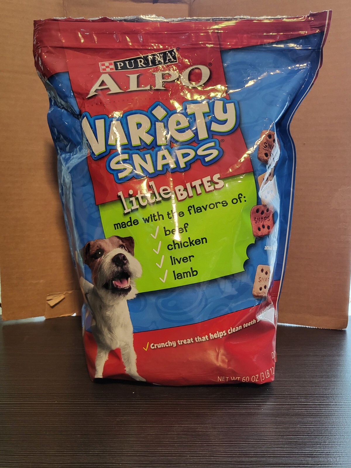 Purina Alpo Variety Snaps, open bag, read description, 3LBS (48OZ