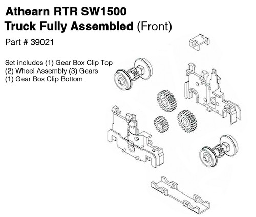Locomotora Athearn HO RTR SW1500 parte # 39021 camión delantero montado nuevo | Condition: New