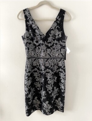 David Meister Dress Black Cocktail Occasion Sequined NEW $694 Brand New Tags NWT
