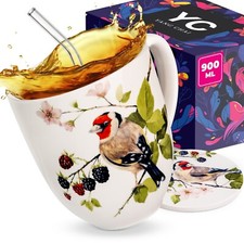 Große Tasse  900ml Jumbotasse Jumbo Becher Suppentasse Tee Mug - YC Berry Birdy