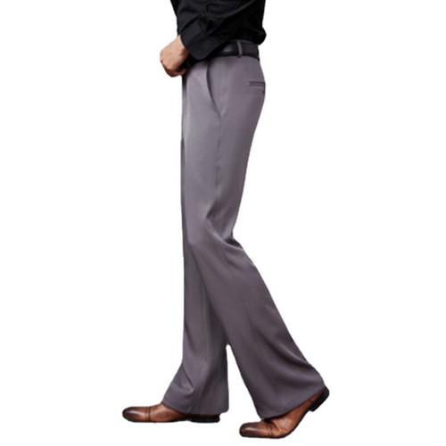 Mens Bell Bottom Flared Pants 60s 70s Stretch Slim Fit Bootcut Retro Trousers - Picture 10 of 19