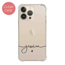 Personalised Phone Case For iPhone XR 11 13 14 15 16  Shockproof Gel Cover Clear