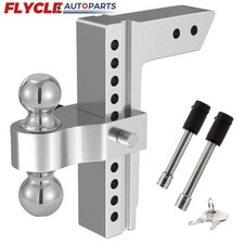 12500 Lb Towing Hitch Dual Ball Mount Trailer 2 Receiver 8 Drop Adjustable