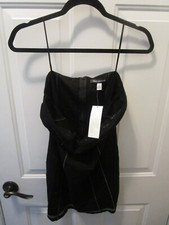 URBAN OUTFITTERS KRISTY KNIT CORSET TUBE BLACK MINI DRESS SIZE LARGE NEW