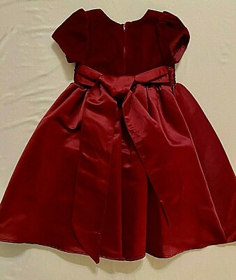 DIMPLES Girls Festive Short Sleeve DRESS-SMALL 4T-Burgundy-Double  Skirt-Bow-Zip | eBay