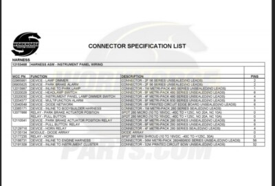 #ad #ad 12153468 Workhorse Instrument Panel Harness Assembly $150.00