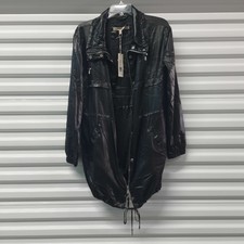 Star Crossed Lovers Women's Jacket Small Black Lightweight Oversized Whimsygoth