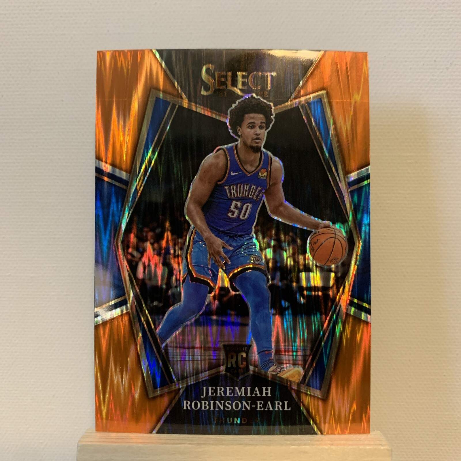 Jeremiah Robinson Earl 2021 Select Premier Level Orange Flash Prizm RC Thunder