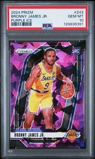 2024 PANINI PRIZM BRONNY JAMES JR. ROOKIE (RC) #243 PURPLE ICE /149 PSA 10