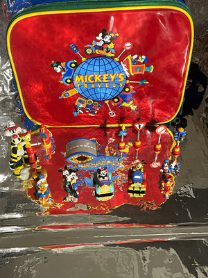Vintage Disney Mickey s Travels Spielkoffer Mickey Mouse Donald Daisy Goofy 90er