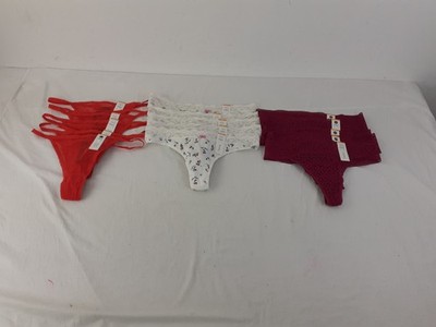 M&S 15pcs Bundle Underwear Raspberry Leopard Mesh White Cherries Thongs New