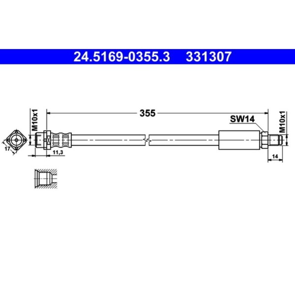Bremsschlauch ATE 24.5169-0355.3 FüR BMW 7Er-image