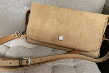 VINTAGE- ECHT- LEDER -Tasche - Farbe BEIGE