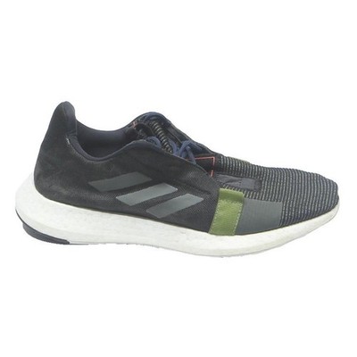 ADIDAS Herren Sneaker Laufschuhe Schwarz Grau Synthetik UK 8.5 Leicht Komfort