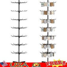 Rotating Jewelry Display Rack 70 Hooks Non-Slip Base Easy Storage Organization