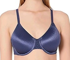 Wacoal 855303 Back Appeal Unlined Underwire Full Coverage Bra navy Size 32D.