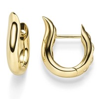 Paar Ohrringe Creolen 16X4Mm Ohrschmuck Aus 585 Gold Gelbgold GläNzend Schlicht