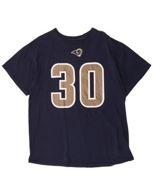 MAJESTIC Herren Todd Gurley II Grafik T-Shirt Oberteil XL Navy Blau Baumwolle CM15