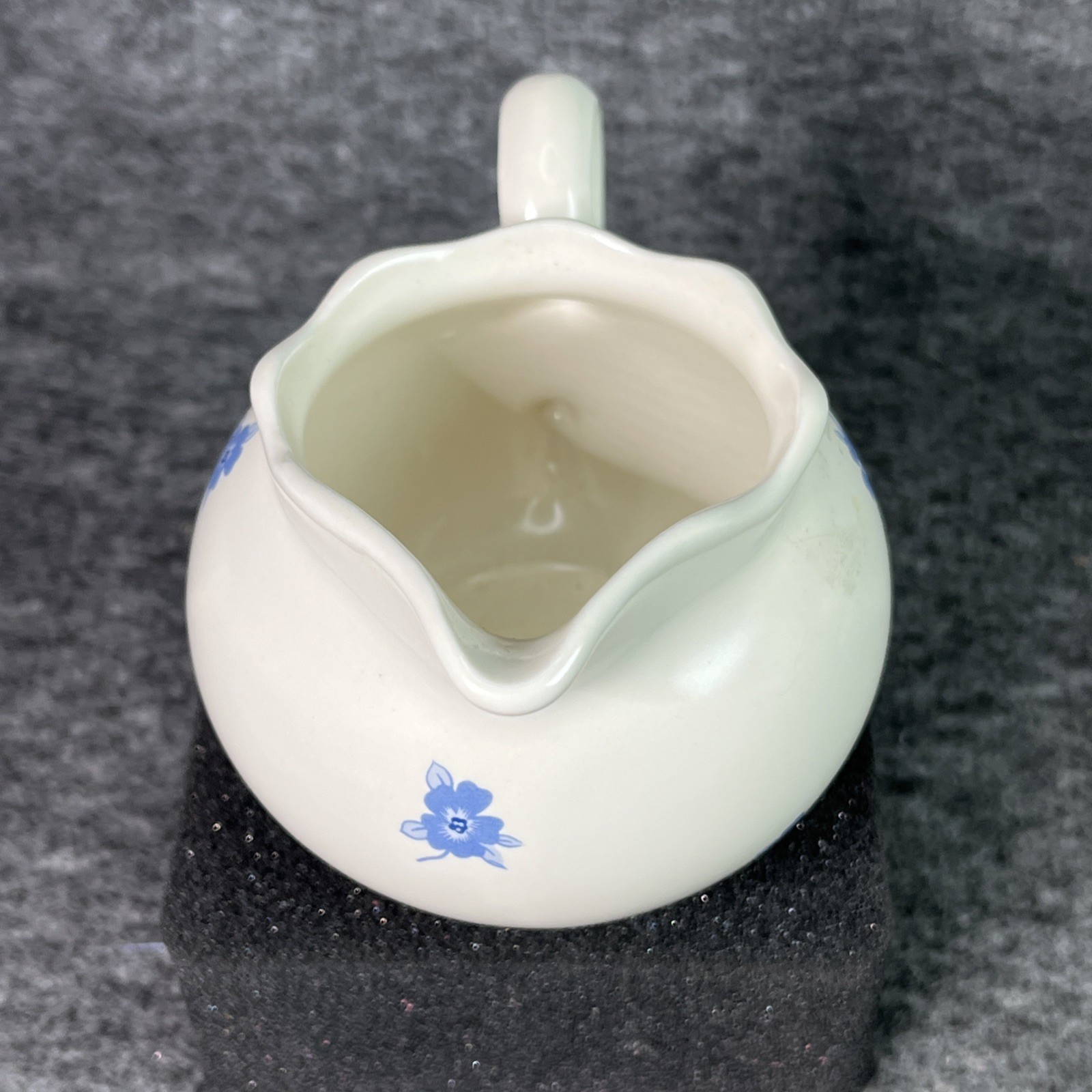 Crowning Touch Somerset Garden Creamer & Sugar Blue Roses 1980-90’s