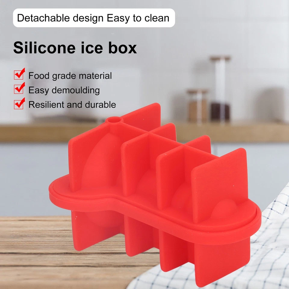 Red Funny Silicone Ice Cube Mold 3D Adult Spoof Ice Tray With Lid Fun Shape - Image 2 of 4
