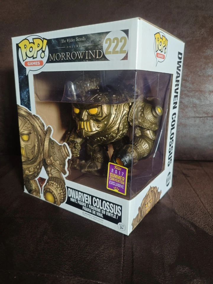 FUNKO POP MORROWIND DWARVEN COLOSSUS SDCC 2017 N°222 RARE Jamais Ouverte - Photo 2/3