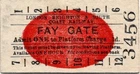 LBSCR Railway Red Blob PLATFORM Ticket FAY GATE 3456