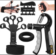 5 PCS Grip Strength Trainer Kit, Hand Gripper Strengthener, Forearm Strengthener