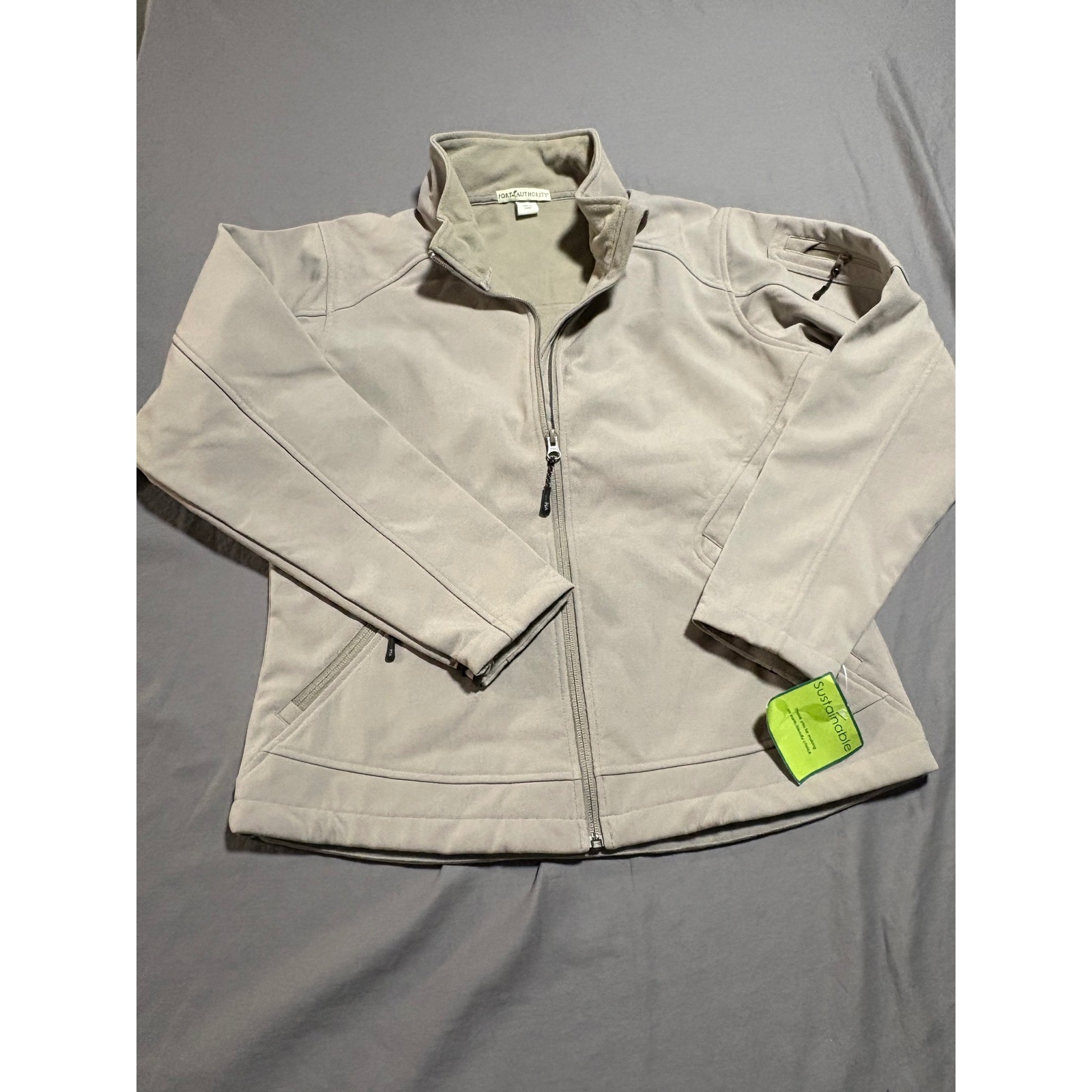 Tan Size M Full Zip Fleece